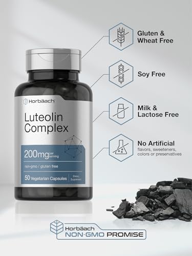 Luteolin Complex with Rutin | 50 Capsules | Vegetarian, Non-GMO & Gluten Free Flavonoid Horbäach