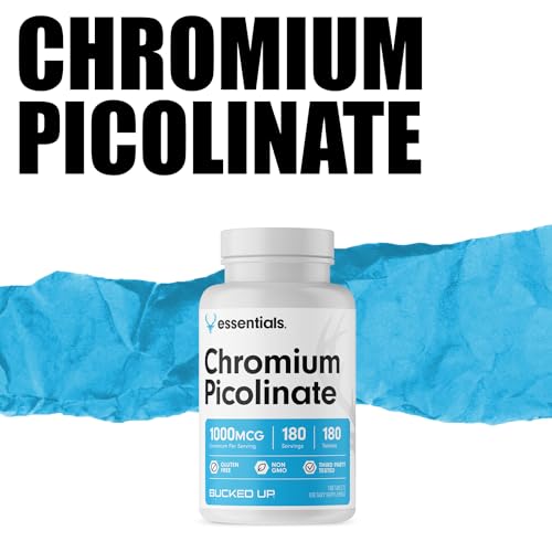 Bucked Up Chromium Picolinate 1000mcg Per Serving, Bucked Up Essentials (180 Servings Bucked Up