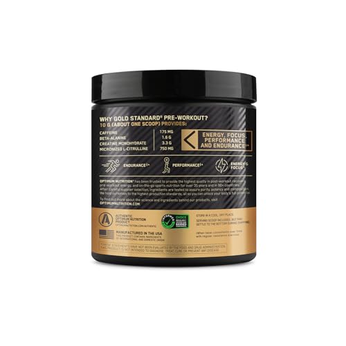 OPTIMUM NUTRITION Gold Standard Pre-Workout with Creatine, Beta-Alanine Optimum Nutrition