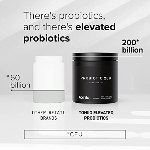 Toniiq 200 Billion CFU Probiotic Supplement 30 Verified Third-Party Tested Strains
