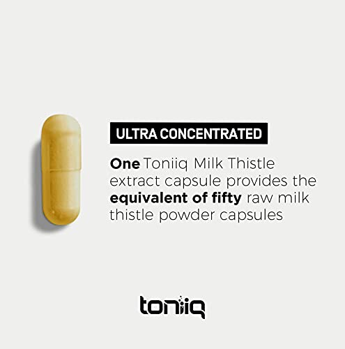Toniiq Ultra High Strength Milk Thistle Capsules - 25,000mg 50x Concentrated Extract