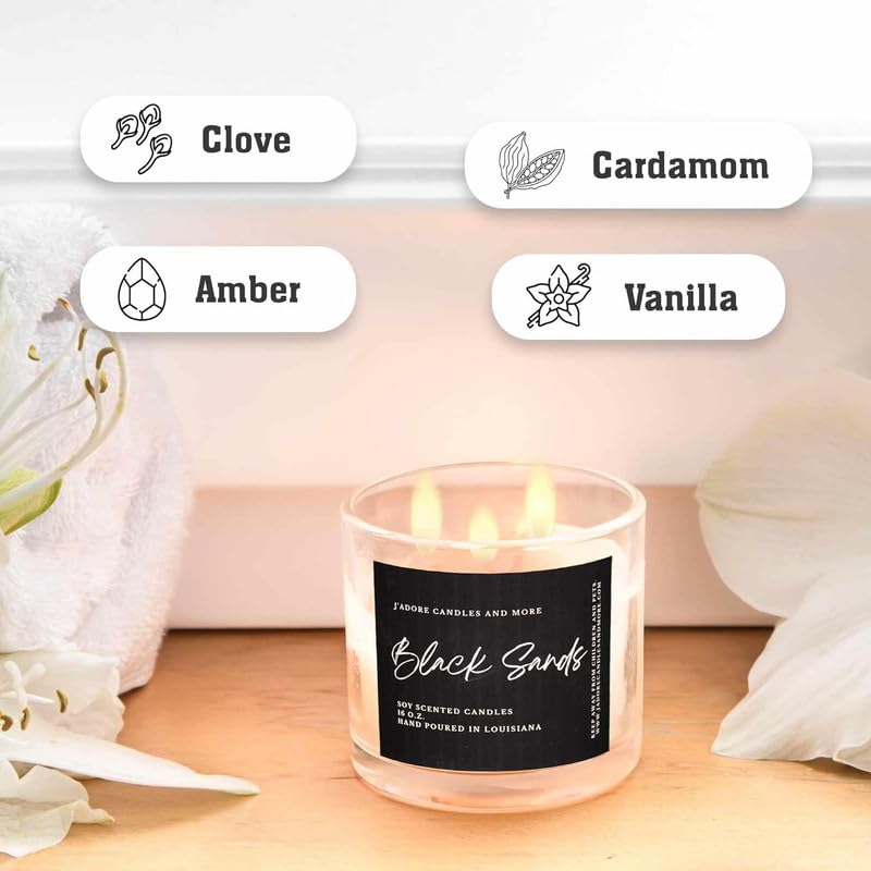 100% Soy Candles Clearance (16 Oz) - Hand Poured Scented with Essential Oil, Aromatherapy Candles Krewe Home Interiors