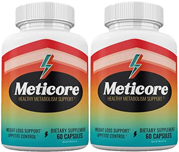 (Official) 2 Pack Meticore Weight Management Pills, Energy Support, 120 Capsules