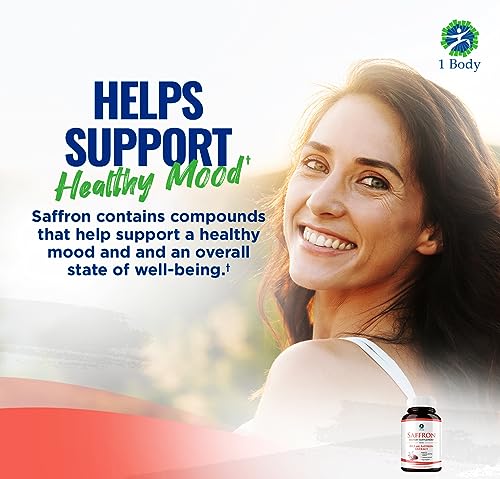 1 Body Saffron Extract 8825 – Antioxidant & Mood Support Saffron Supplement 1 Body