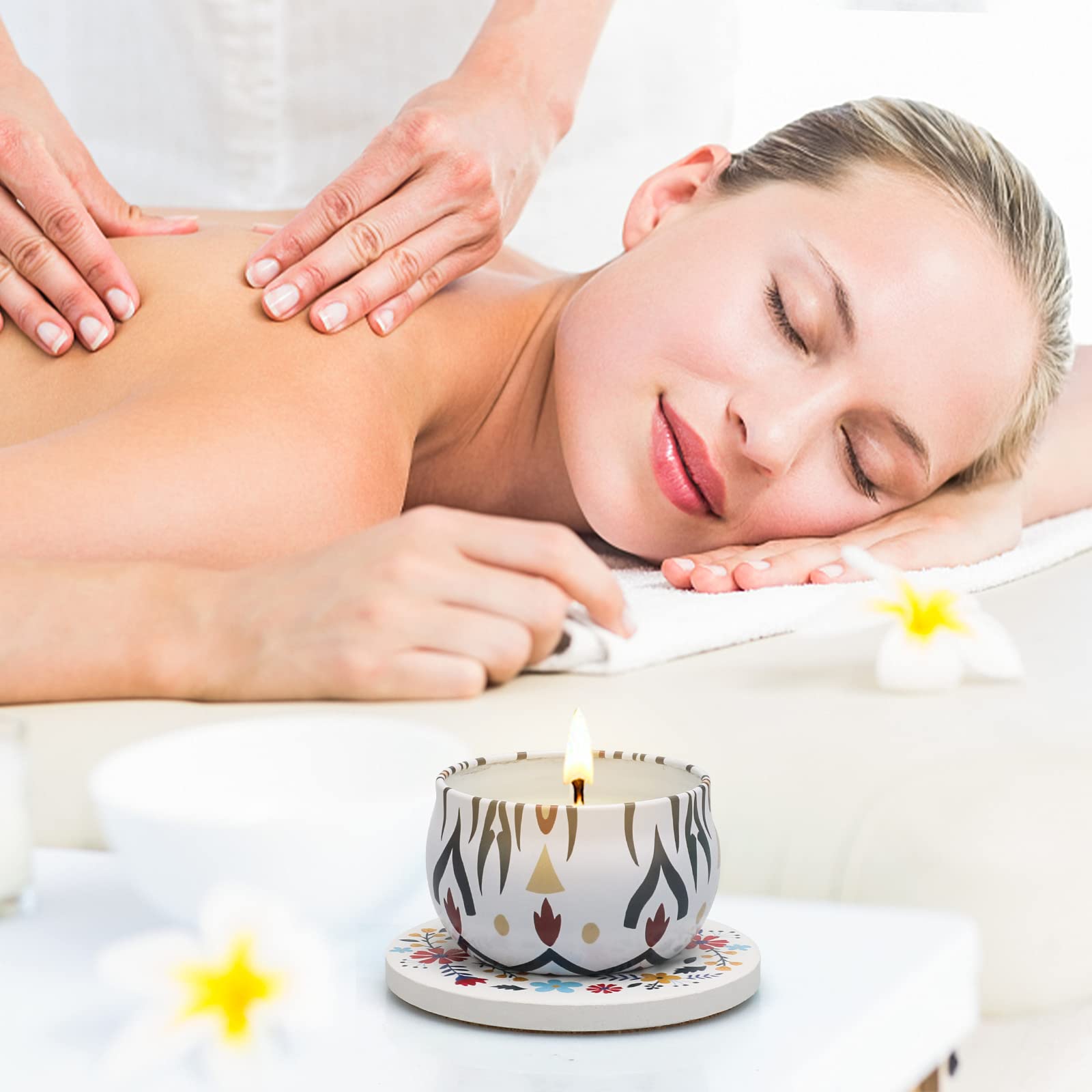 10 Pack Scented Candles Gifts, Aromatherapy Candles for Home Scented with 2 Coasters Yinuo Candle