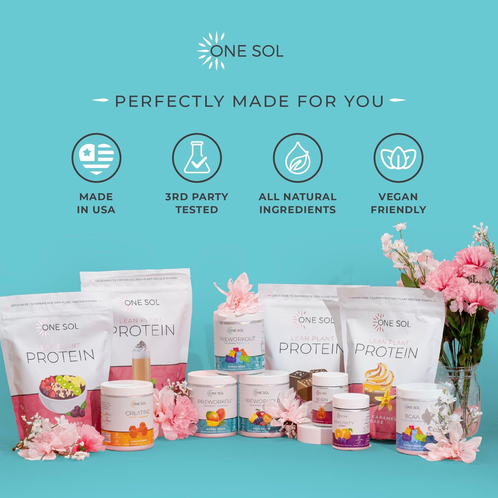 One Sol Pre-Workout for Women, Enhanced Pump & Focus, No Jitters Or Crash, Natural One Sol