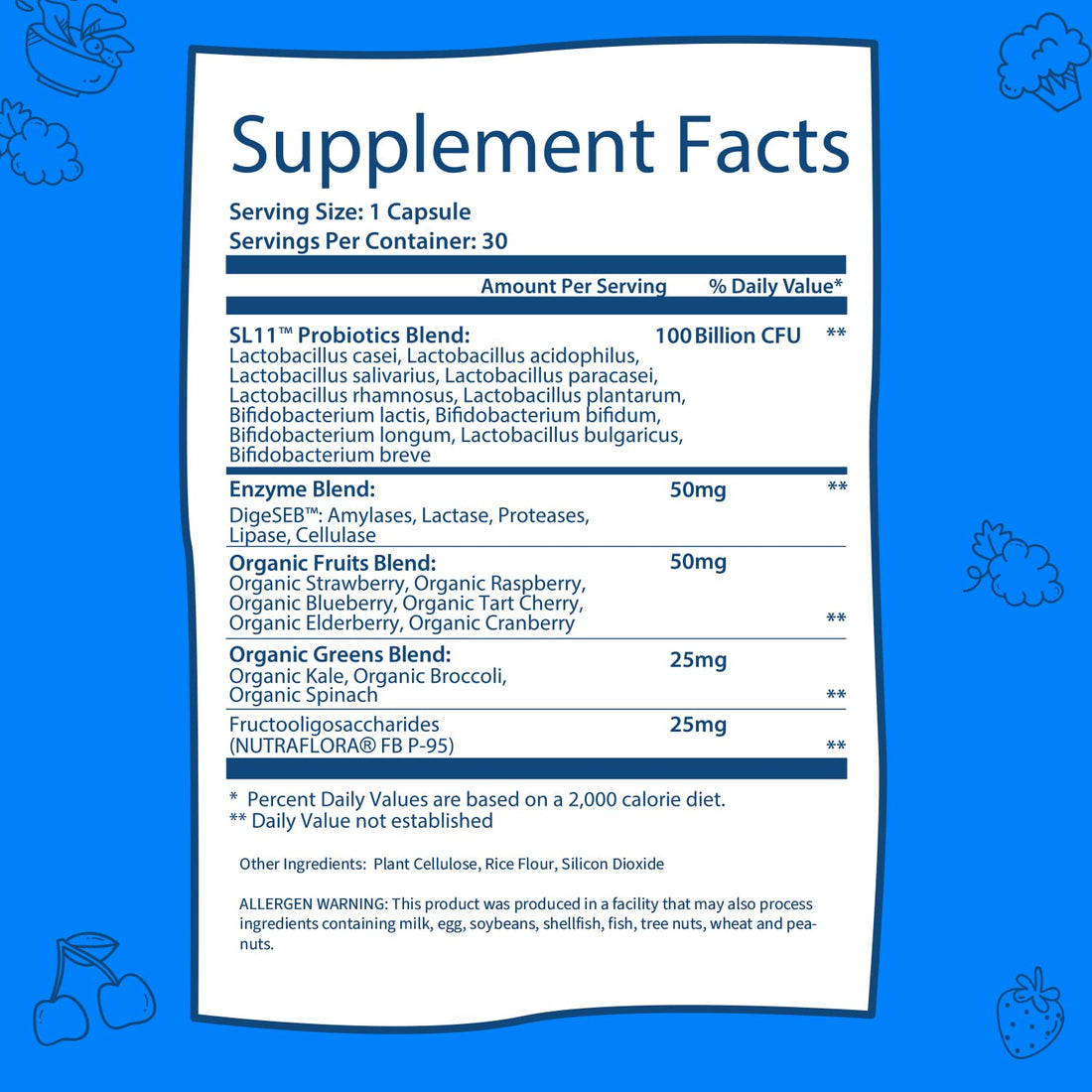 100 Billion - Probiotics and Prebiotics Supplement Pills - Digestive Enzymes and Prebiotic