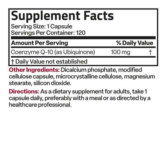 Bronson CoQ10 100 MG High Potency Cellular Energy Production, 120 Vegetarian Capsules