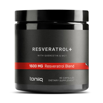 Toniiq 1600mg Resveratrol Blend - Ultra High Purity and 3rd Party Tested - with MCT
