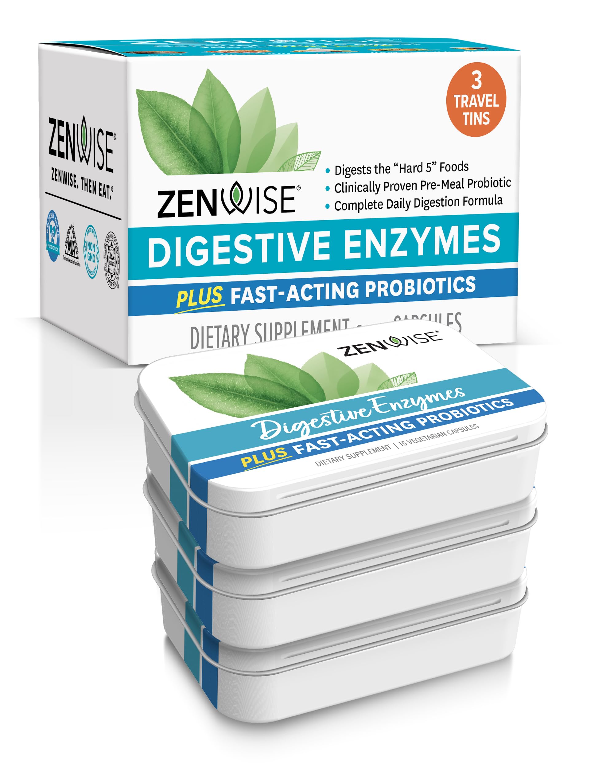 Zenwise Digestive Enzymes - Probiotic Multi Enzyme with Probiotics, 45 ct