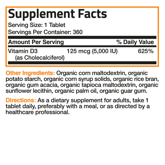 Bronson Vitamin D3 5,000 IU (1 Year Supply) for Immune Support, Healthy Muscle Bronson