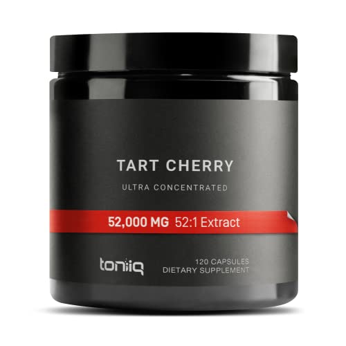 Toniiq Ultra High Strength Tart Cherry Capsules - 52,000mg 52x Concentrated Extract 