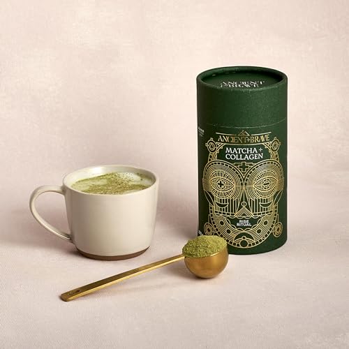 Ancient + Brave Matcha + Collagen 150g Tub - Lion's Mane Mushroom Powder Supplement Ancient + Brave