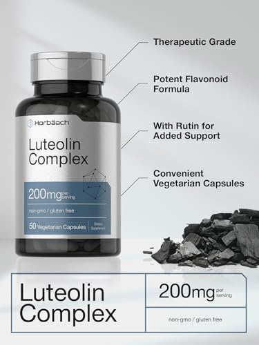 Luteolin Complex with Rutin | 50 Capsules | Vegetarian, Non-GMO & Gluten Free Flavonoid Horbäach