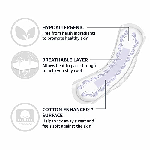 Amazon Basics Incontinence, Bladder Control Pads for Women, Moderate Amazon Basics