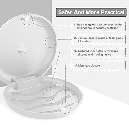 BVN 2 Pcs Retainer Case, Slim Braces Case, Denture Case, Mouth Guard Case, Teeth Aligner Case BVN