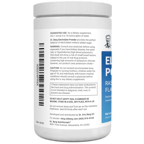 Dr. Berg Hydration Keto Electrolyte Powder - Enhanced w/ 1,000mg of Potassium 