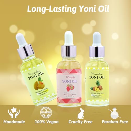 3 Packs Yoni Oil for Women, 100% Natural Feminine Oil Intimate Deodorant for Women, Eliminates Odor Wovarkie