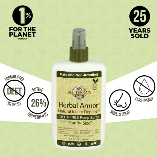 All Terrain Herbal Armor Natural Insect Repellent, DEET-FREE Pump Spray All Terrain