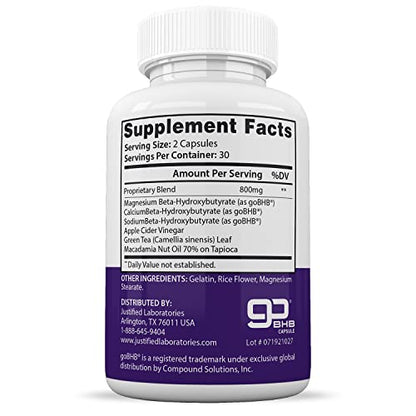 (2 Pack) Trim Life Labs Keto Pills Includes Apple Cider Vinegar Patented goBHB Justified Laboratories