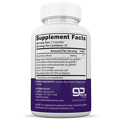 (5 Pack) Trim Life Labs Keto Pills Includes Apple Cider Vinegar Patented goBHB® Exogenou Justified Laboratories