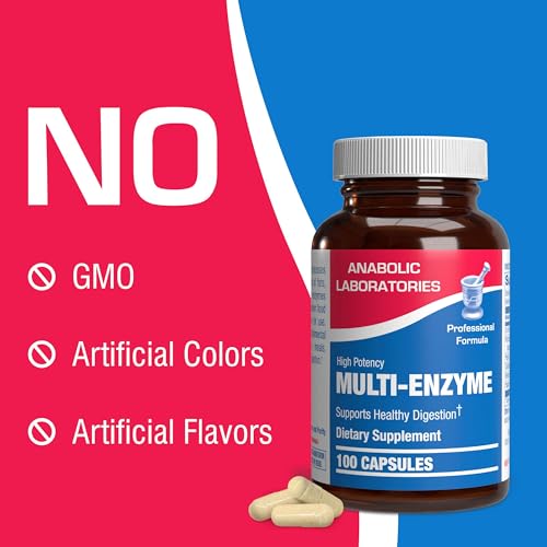 Anabolic Laboratories Multi Enzyme Nutritional Supplements - 100 Capsules of Digestive Anabolic Laboratories