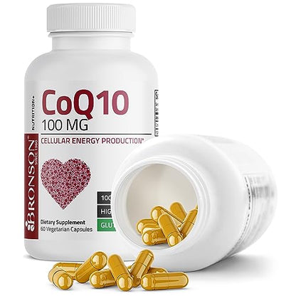 Bronson CoQ10 100 MG High Potency Cellular Energy Production, 60 Vegetarian Capsules
