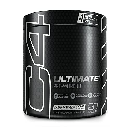 C4 Ultimate Pre Workout Powder Arctic Snow Cone - Sugar Free Preworkout Energy 