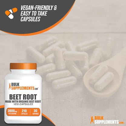 BULKSUPPLEMENTS.COM Beet Root Capsules - Beetroot Supplement, Beet Root Pills