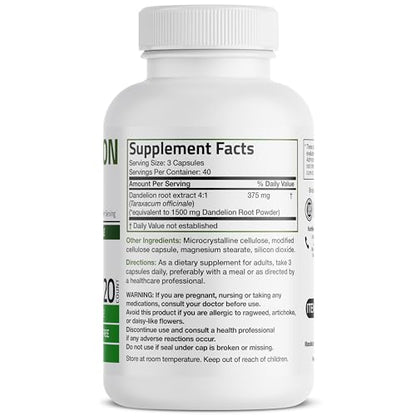 Bronson Dandelion Root High Potency Supplement, Supports Overall Good Health & Well Bronson