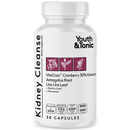 Youth & Tonic Kidney Cleanse Detox for Residual Metabolic Waste & Excess Body Water for Urinary Tract