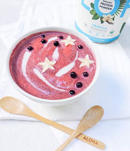 ALOHA Organic Plant Based Protein Powder, Stevia Free, Vanilla, 19.6 oz, 15 Servings ALOHA