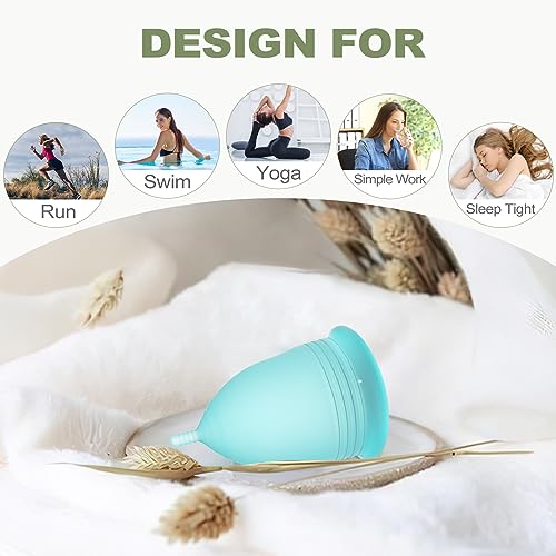 YTYOMUR Menstrual Cup Steamer Sterilizer with 2 Reusable Period Cups, Menstrual Cups Cleaner
