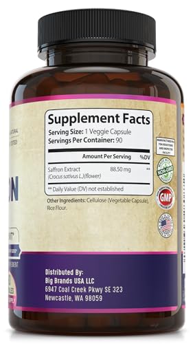 100% Pure Saffron Extract - Metabolism Booster & Natural Appetite Suppressant for Weight Loss WHOLE WORLD WELLNESS
