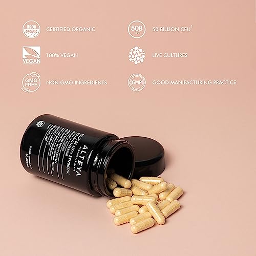 Alteya Organics Beauty Prebiotics + Probiotics and Rose Extracts, Skin Beauty from Within Supplement Alteya Organics