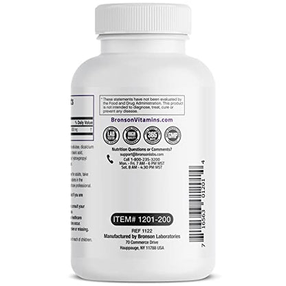 Bronson Apple Cider Vinegar 3000 MG per Serving Extra Strength - Non-GMO, 200 Vegetarian Bronson