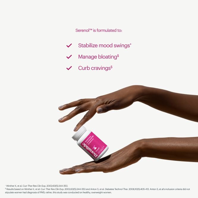 Bonafide Serenol PMS Relief – Hormone-Free, Drug-Free Relief from Mood Swings & Irritability Due