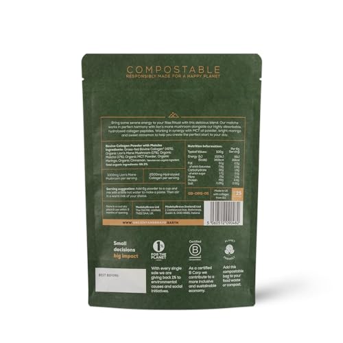 Ancient + Brave Matcha Collagen 150g Pouch - Lion's Mane Mushroom Powder Supplement Ancient + Brave