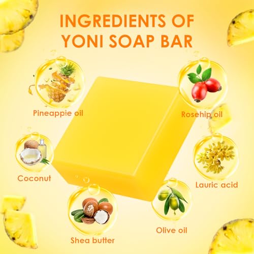 2 PCS Yoni Soap Bars Feminine Wash, 100% Natural Organic Yoni Bar Soap for Women Ph Balance Yoni BASSI