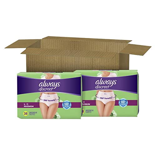 Always Discreet Adult Incontinence Underwear for Women and Postpartum Always Discreet
