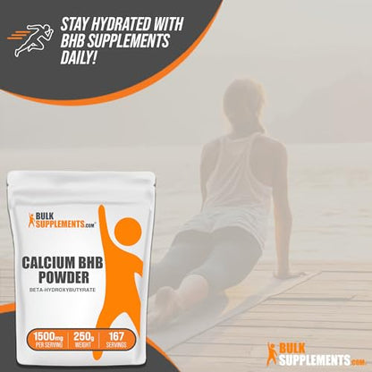 BulkSupplements.com Calcium BHB Powder - Beta-HydroxyButyrate Powder, BHB Supplement BULKSUPPLEMENTS.COM