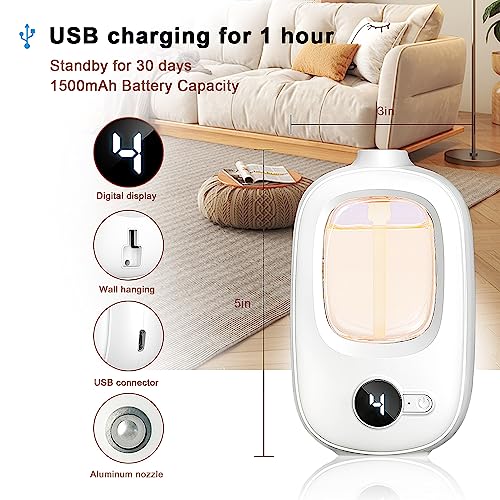 Aeeteek Shangri-la Wall Mounted Essential Oil Diffuser Aroma Oils Refill Rechargeable 4 Mist Modes Aeeteek