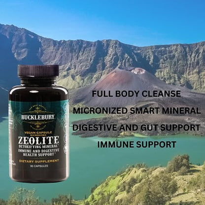 BUCKLEBURY Zeolite Micronized Smart Mineral Capsules - Supports Detox, Immune BUCKLEBURY