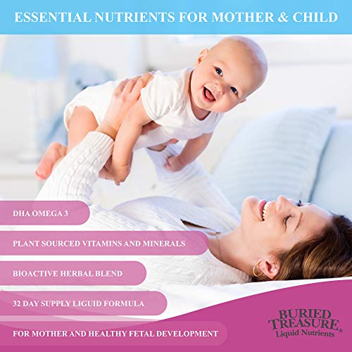 Buried Treasure Prenatal Plus DHA Complete, 16 oz Orange Banana Flavor, High Potency Liquid