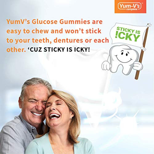 YumVs Complete Glucose Gummies, Raspberry Flavor, (60 Ct); Chewable