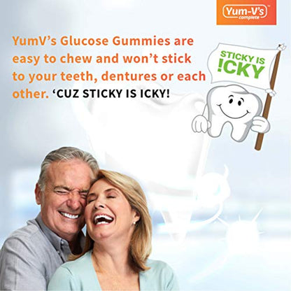 YumVs Complete Glucose Gummies, Raspberry Flavor, (60 Ct); Chewable