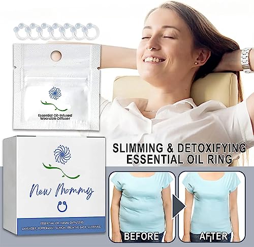 14Pcs Superslim S_limming & Detoxifying Essential Oil Ring, Firming Essential Oil Ring Heath Secret