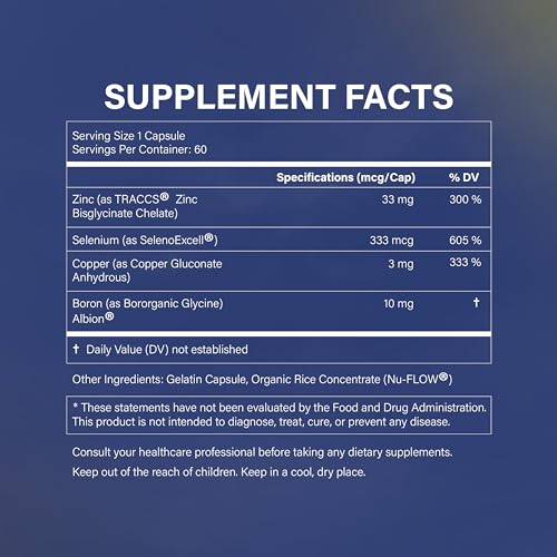 Amarna Alchemy Vitality Trace Minerals Supplement - Zinc with Copper, Selenium Amarna Alchemy