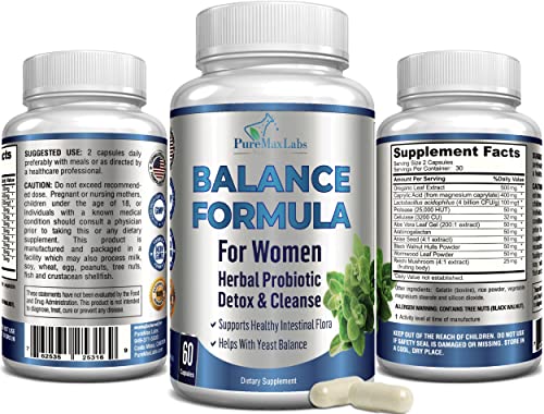 YUMMYVITE Balance Complex for Women - for Vaginal Health, Herbal Detox & Cleanse