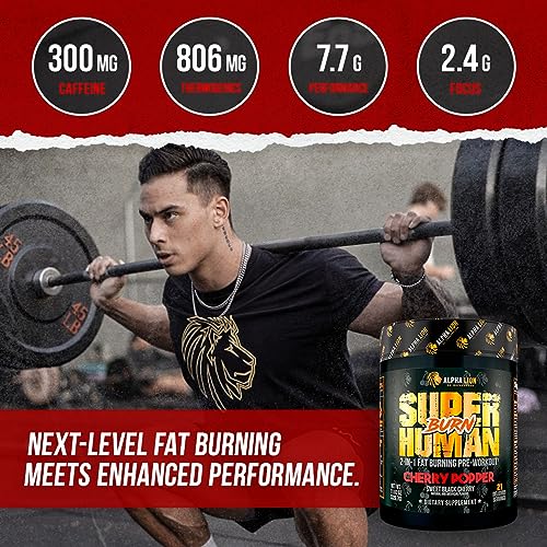 ALPHA LION Superhuman Burn 2-in-1 Metabolism Booster Pre Workout ALPHA LION